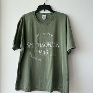 VTG The Smithsonian Institution Museum T Shirt Green Cotton Men XL Academia Geek